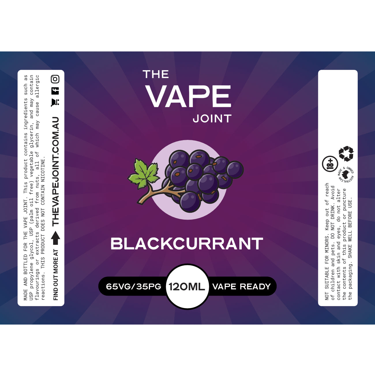 Blackcurrant by The Vape Joint 30ml Eliquid