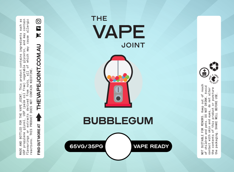 Bubblegum by The Vape Joint 30ml Eliquid