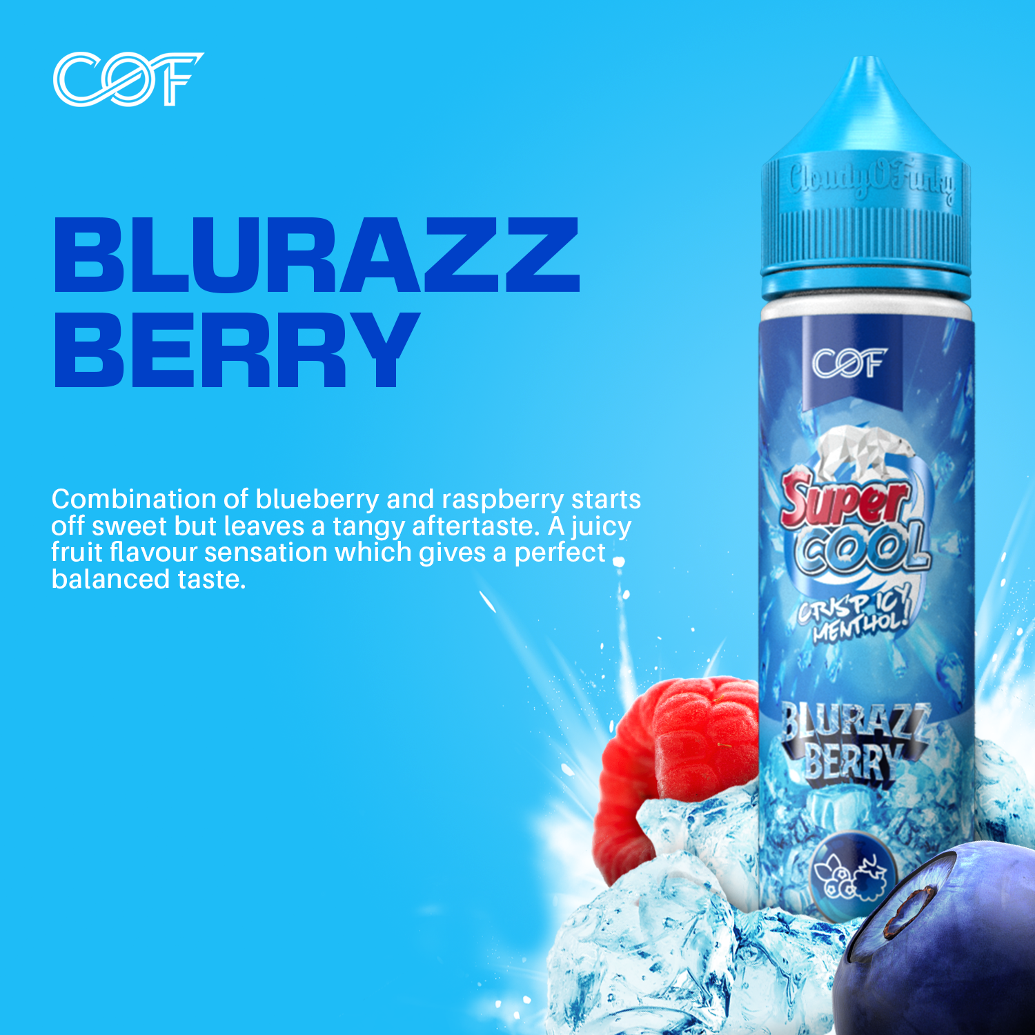 Cloud Of Funky Super Cool Series - Bluerazz Berry
