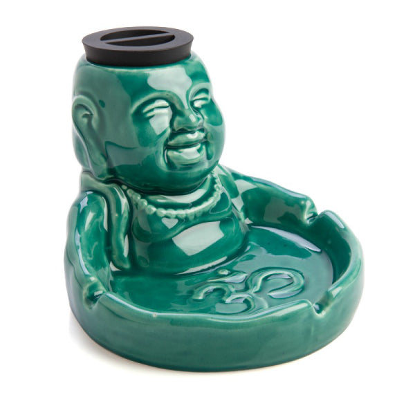 Stash It Laughing Buddha Storage Jar And Ashtray