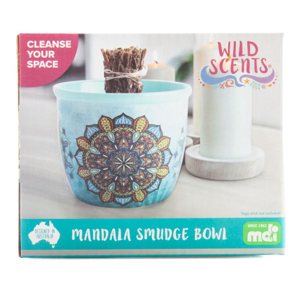 Wild Scents Mandala Ceramic Smudge Bowl
