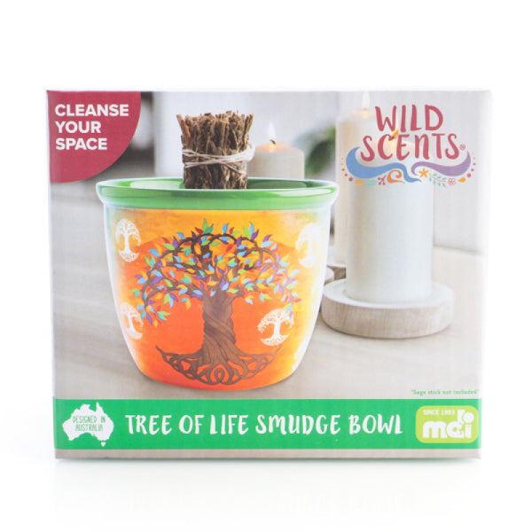 Wild Scents Tree Of Life Ceramic Smudge Bowl
