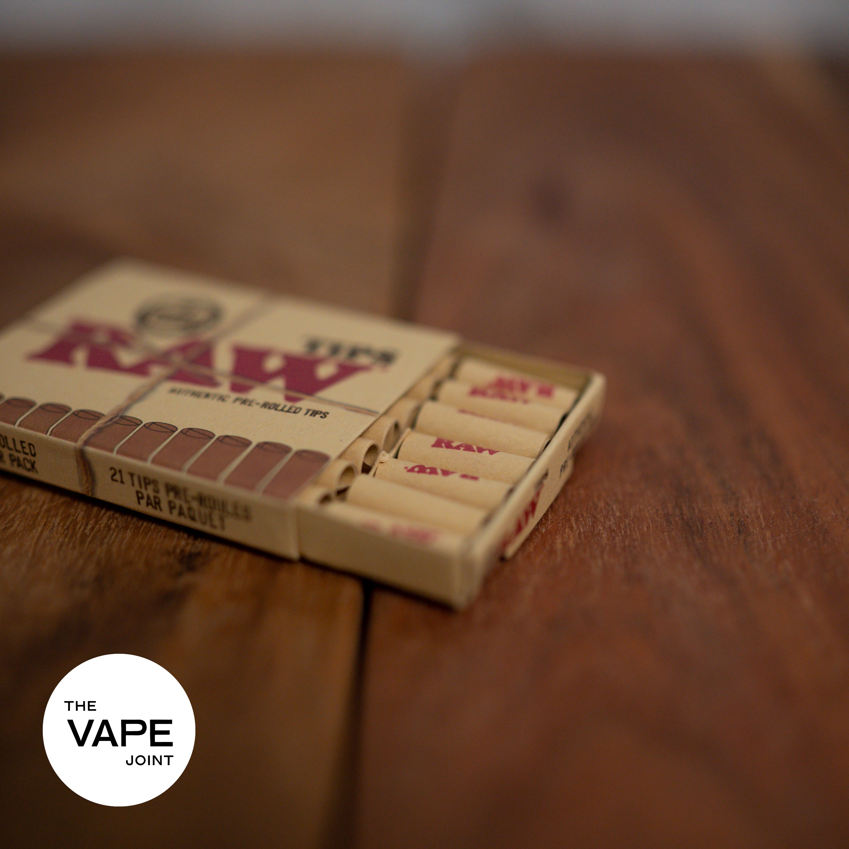 Raw Natural Pre Rolled Tips - 21 Tip Pack