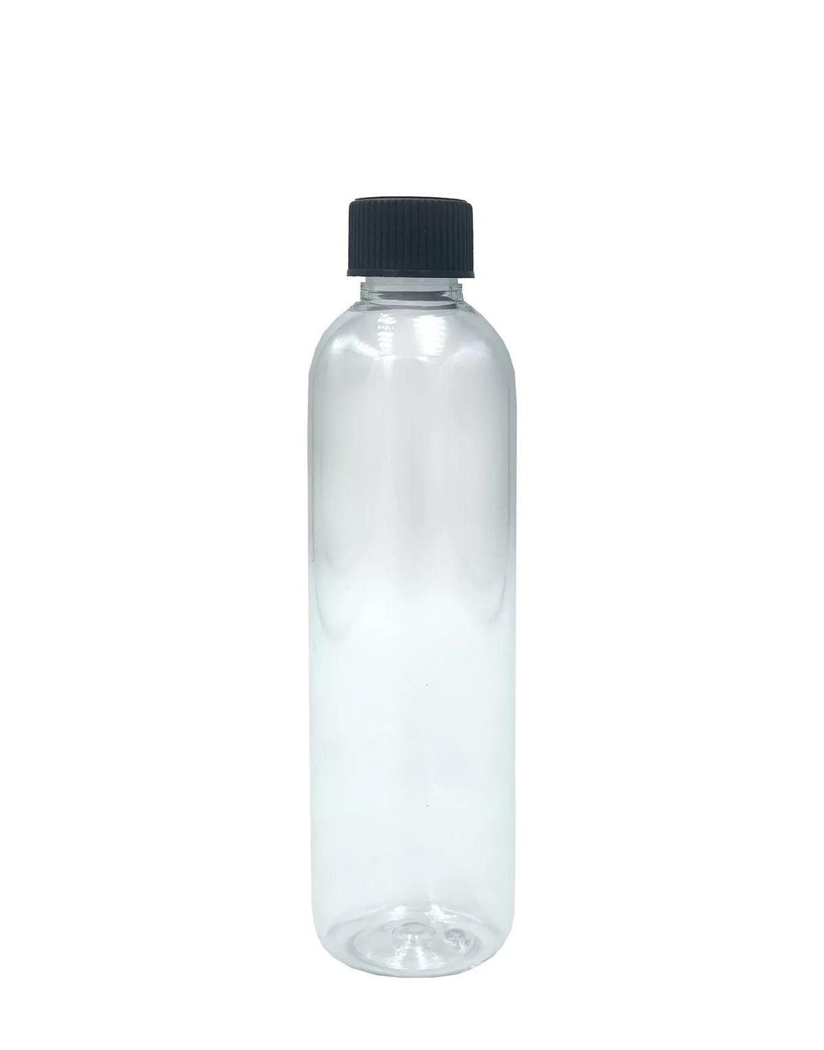 Clear Boston Style Empty Bottle With Child-lock Cap