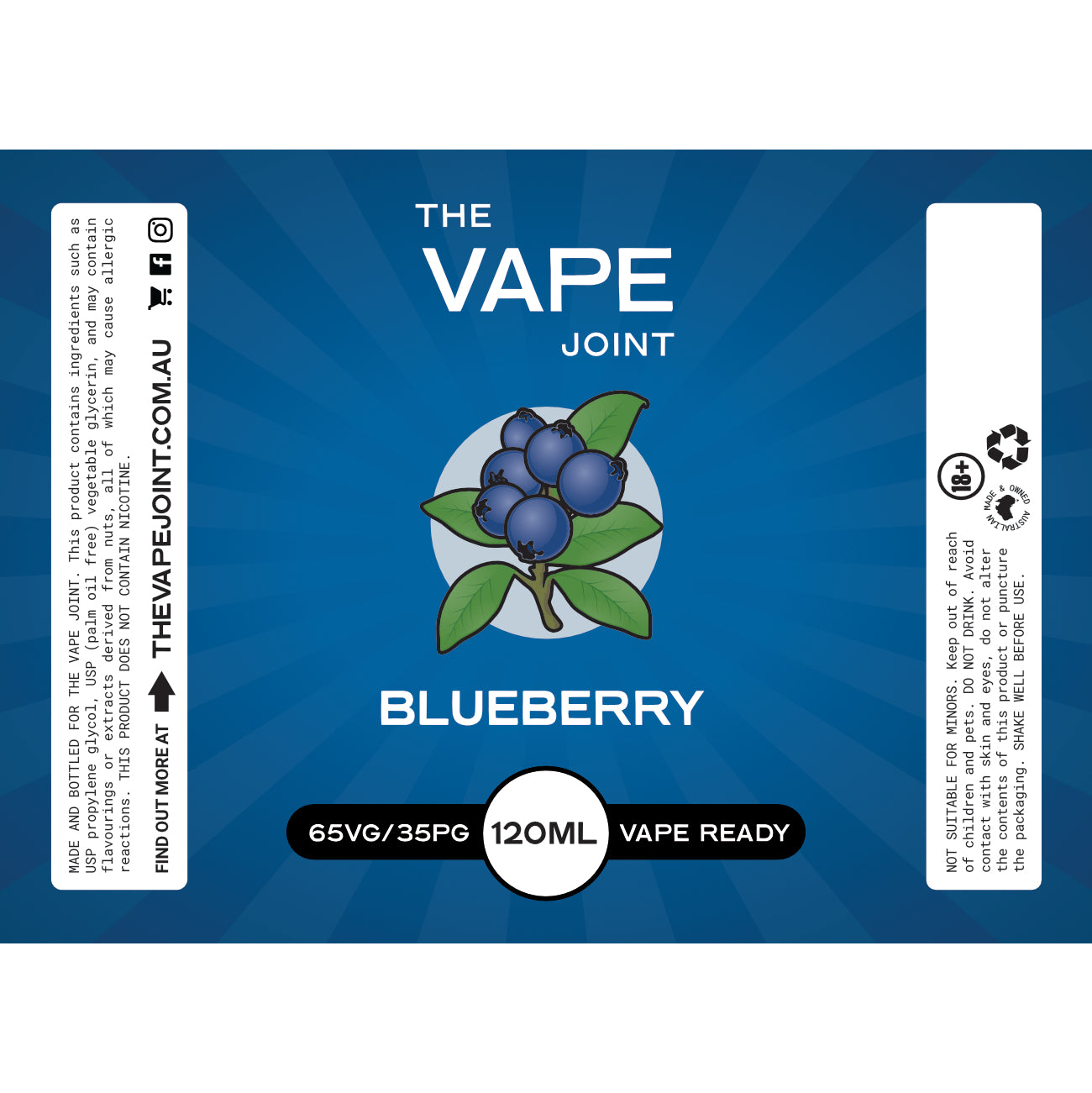 Blueberry by The Vape Joint 30ml Eliquid