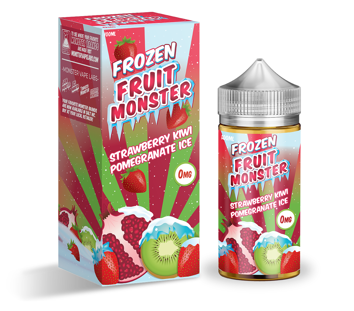 Strawberry Kiwi Pomegranate Ice by Fruit Monster Frozen Collection