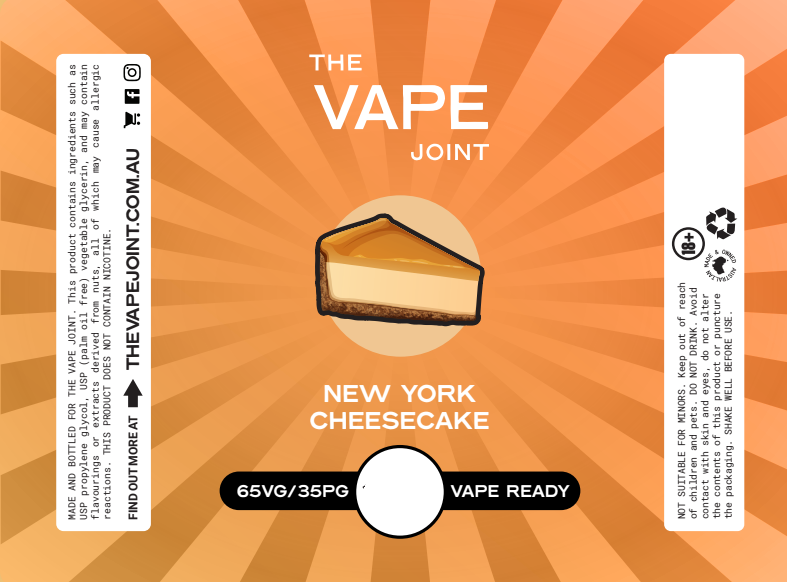 New York Cheesecake by The Vape Joint 30ml Eliquid