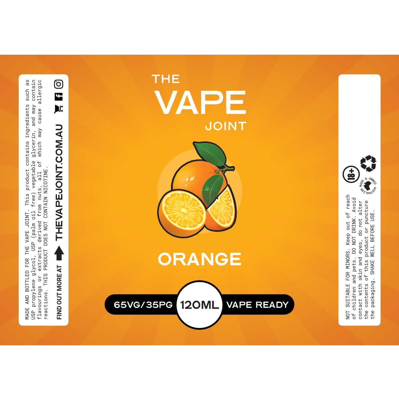 Orange by The Vape Joint 30ml Eliquid