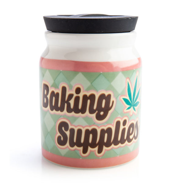 Large Baking Supplies Stash It Porcelain Storage Jar