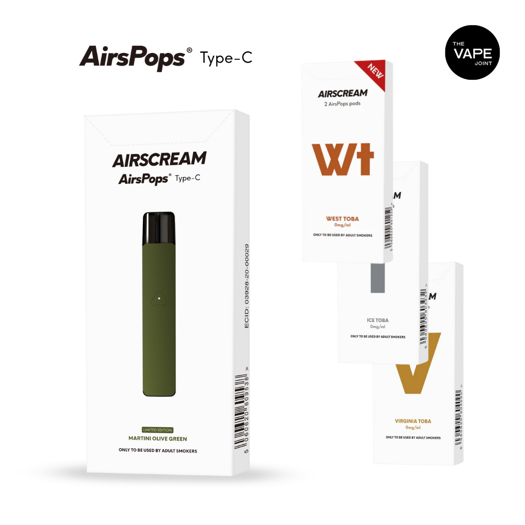 AIRSCREAM AirsPops Starter Kit Tobacco Bundle